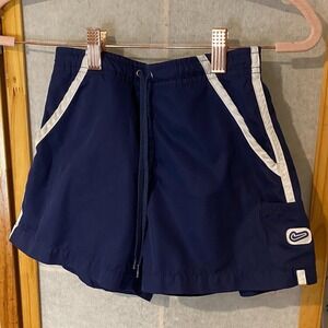 Vintage‎ Nike Kids Navy Blue Athletic Shorts with White Trim Size Small Y2K
